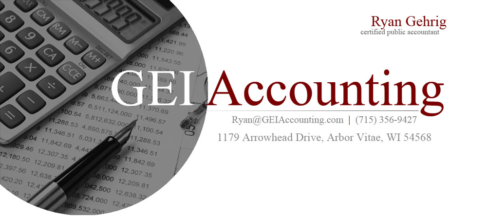 GEI Accounting Ryan Gehrig certified public accountant (715) 892-4117